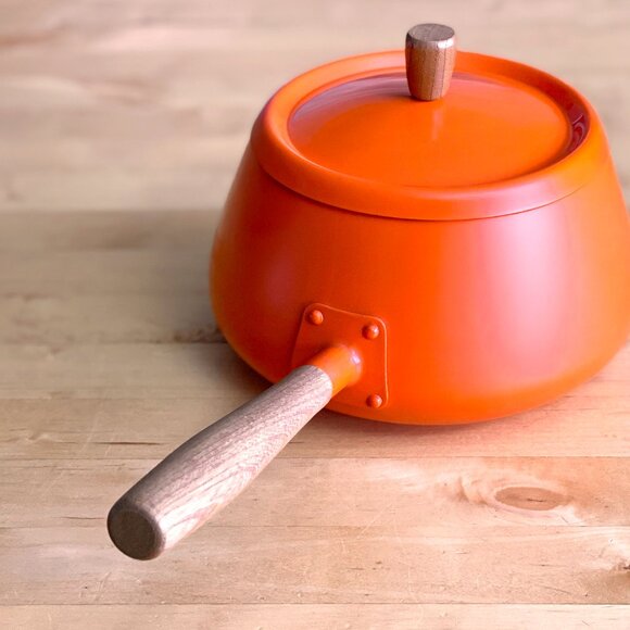 Vintage Classic Danish MCM Fondue Pot Orange - Picture 5 of 6